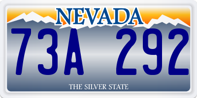 NV license plate 73A292