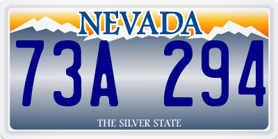 NV license plate 73A294