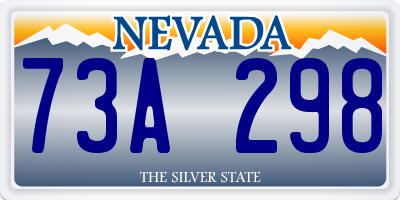 NV license plate 73A298