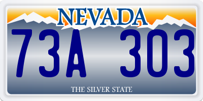 NV license plate 73A303