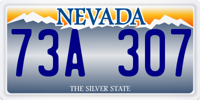 NV license plate 73A307