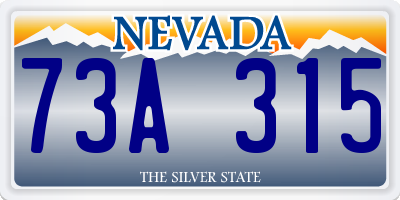 NV license plate 73A315
