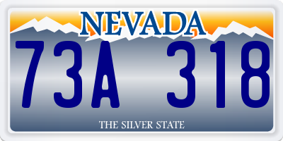 NV license plate 73A318