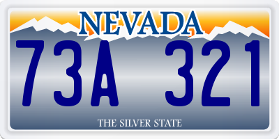 NV license plate 73A321