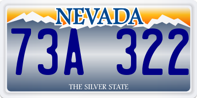NV license plate 73A322