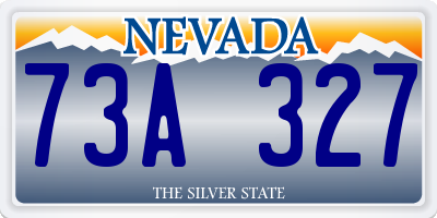 NV license plate 73A327