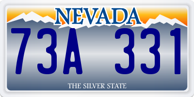 NV license plate 73A331