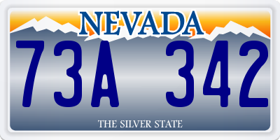 NV license plate 73A342