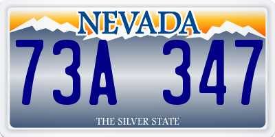 NV license plate 73A347
