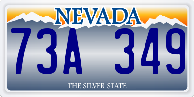 NV license plate 73A349