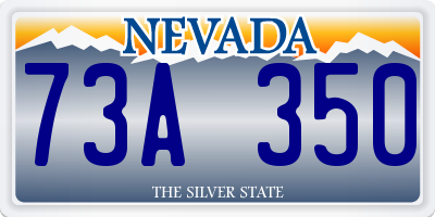 NV license plate 73A350