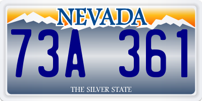 NV license plate 73A361