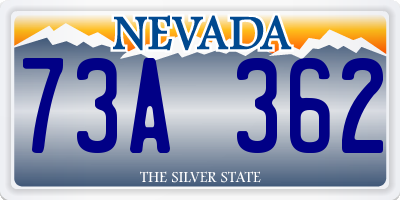 NV license plate 73A362