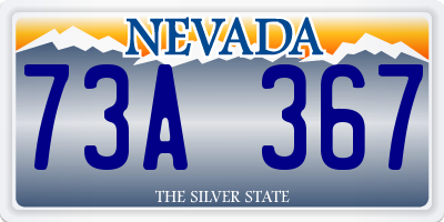 NV license plate 73A367