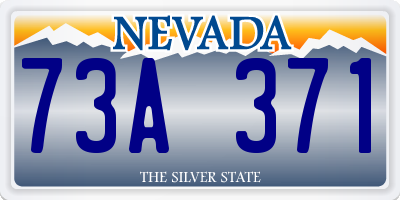 NV license plate 73A371