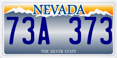 NV license plate 73A373