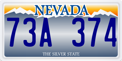 NV license plate 73A374