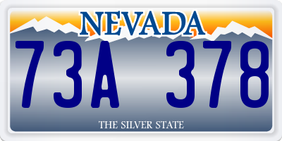 NV license plate 73A378