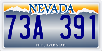 NV license plate 73A391