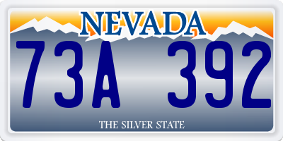 NV license plate 73A392