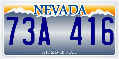 NV license plate 73A416