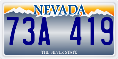 NV license plate 73A419