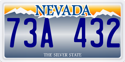 NV license plate 73A432