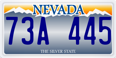 NV license plate 73A445