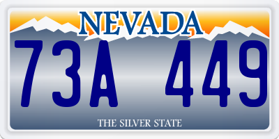 NV license plate 73A449