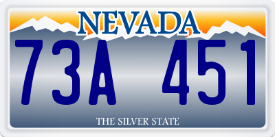 NV license plate 73A451