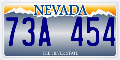 NV license plate 73A454