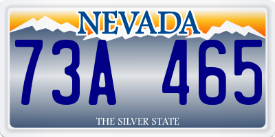 NV license plate 73A465