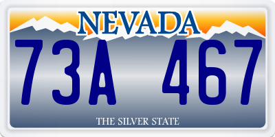 NV license plate 73A467