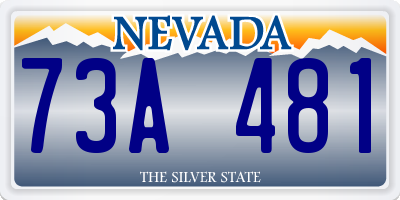 NV license plate 73A481