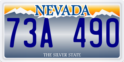 NV license plate 73A490