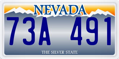 NV license plate 73A491