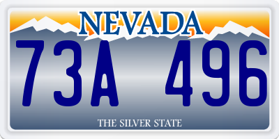 NV license plate 73A496