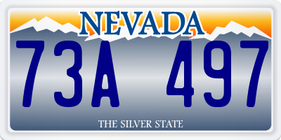 NV license plate 73A497