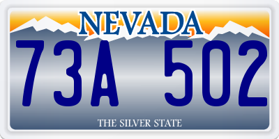 NV license plate 73A502