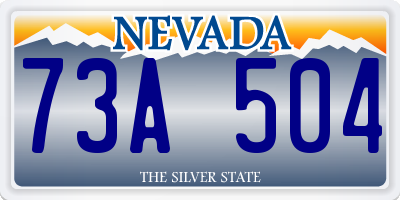 NV license plate 73A504