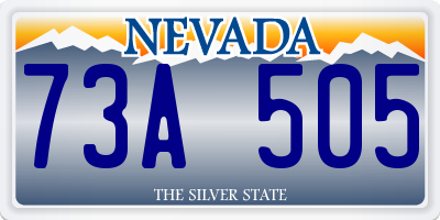 NV license plate 73A505