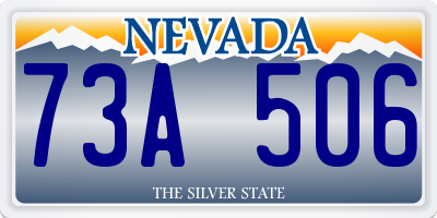 NV license plate 73A506