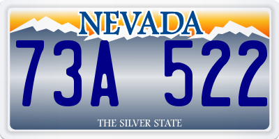 NV license plate 73A522