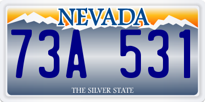 NV license plate 73A531