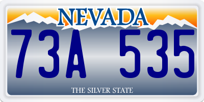 NV license plate 73A535