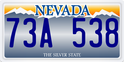 NV license plate 73A538