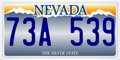 NV license plate 73A539