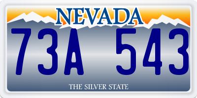 NV license plate 73A543