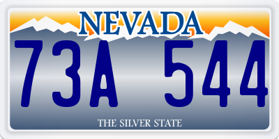 NV license plate 73A544