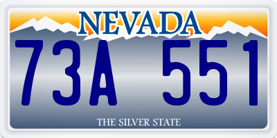 NV license plate 73A551